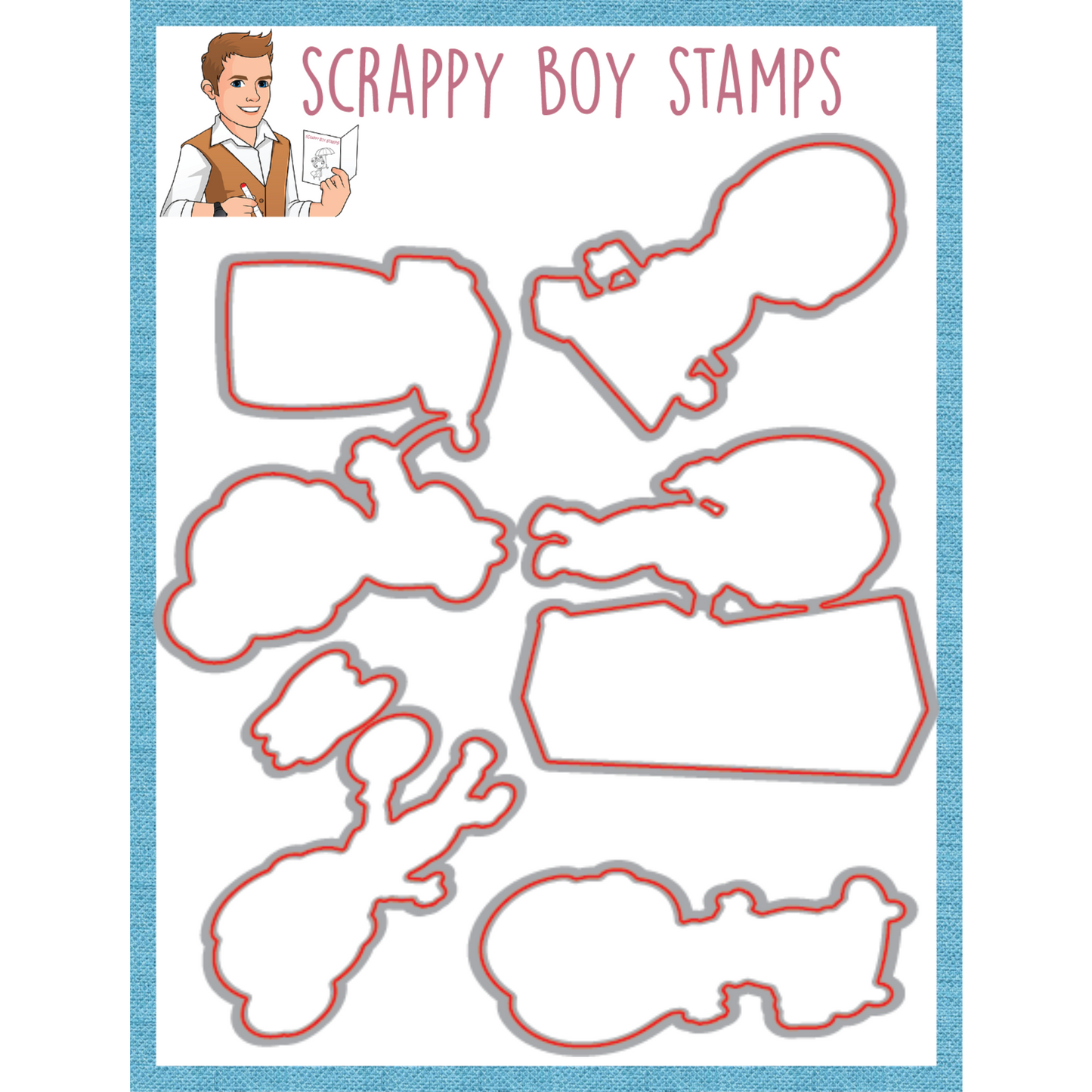 Outline Dies - Cute Girls Fun & Games scrappyboystamps