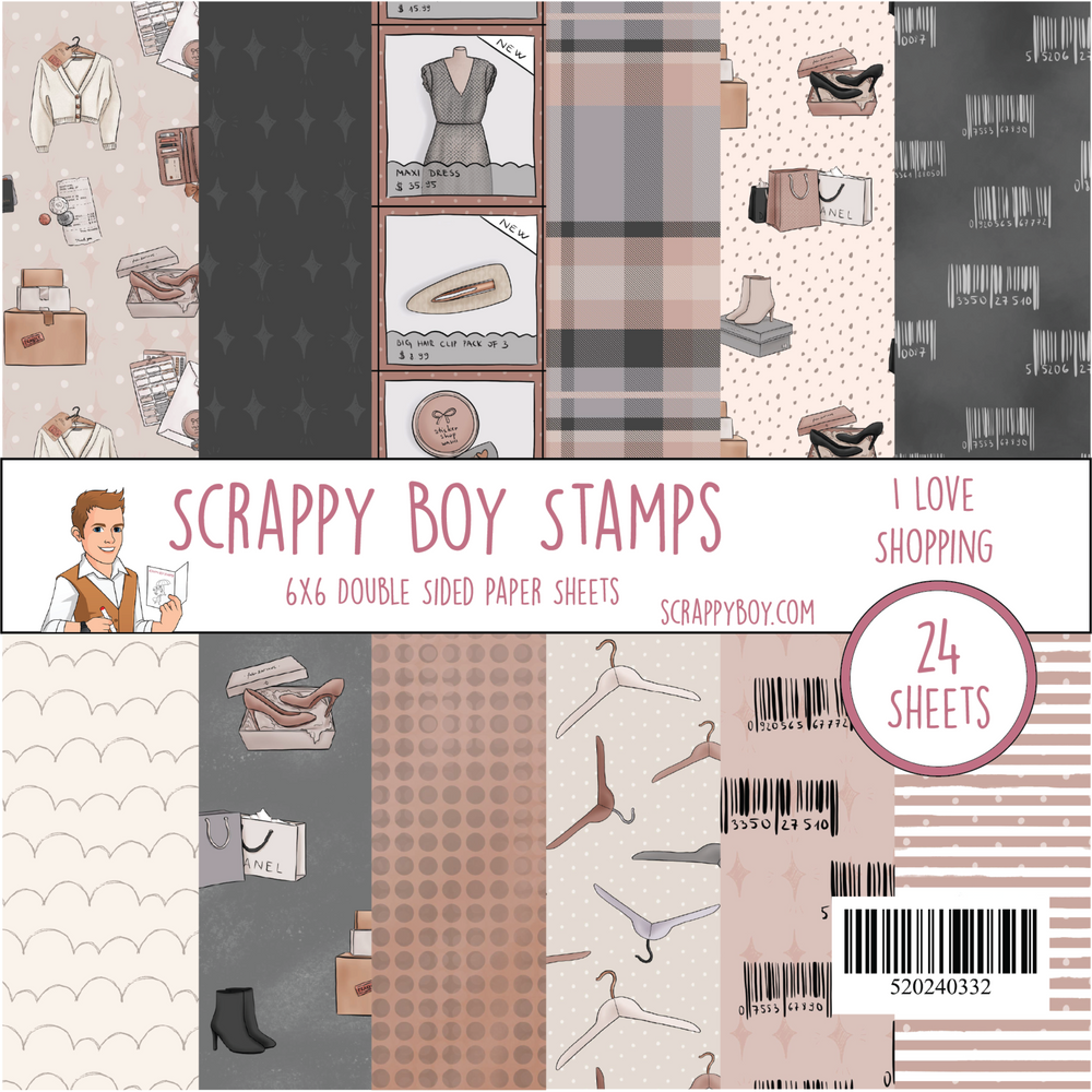 I Love Shopping 6x6 Paper Pack scrappyboystamps