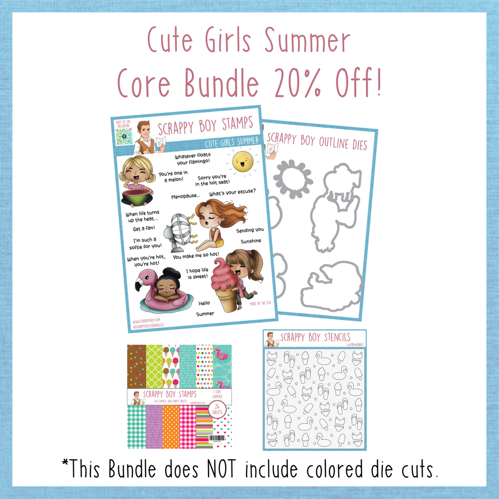 Core Bundle - Cute Girls Summer Release scrappyboystamps