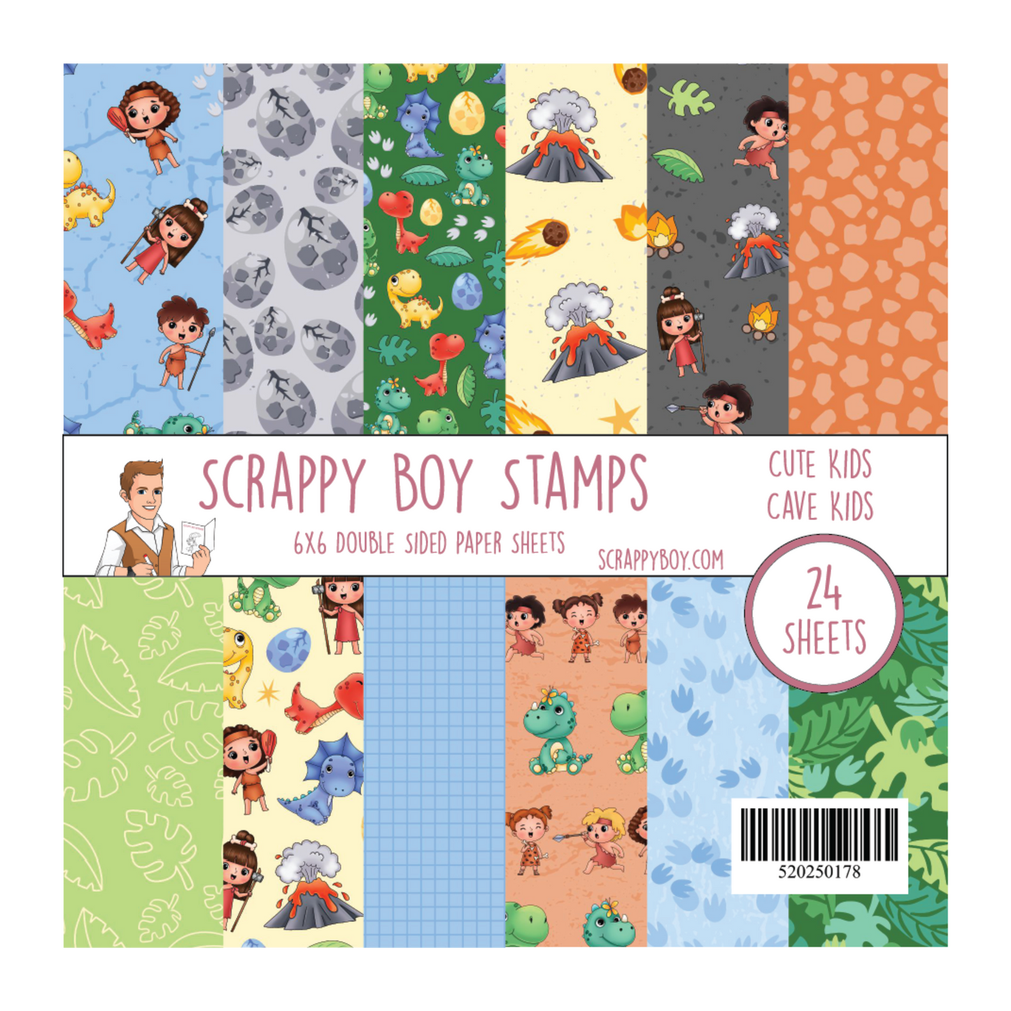 Cute Kids Cave Kids 6x6 Paper Pack scrappyboystamps