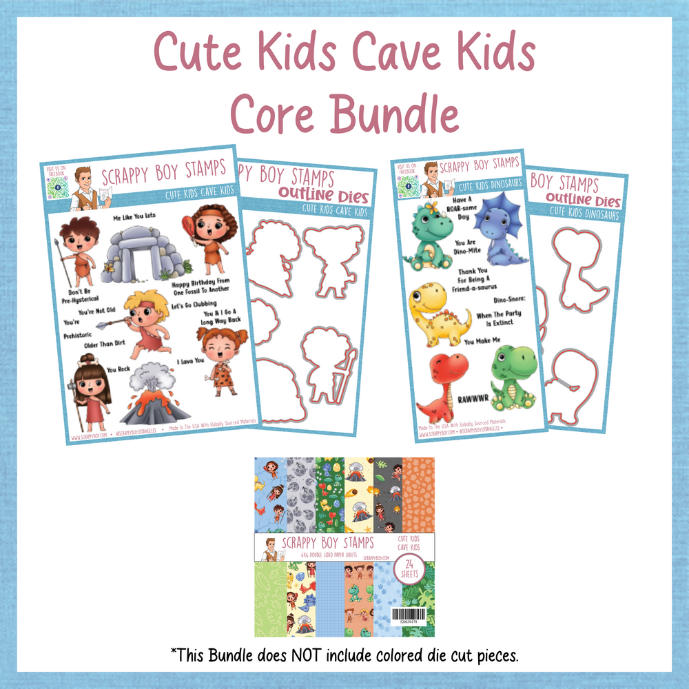 Core Bundle - Cute Kids Cave Kids Scrappy Boy Stamps