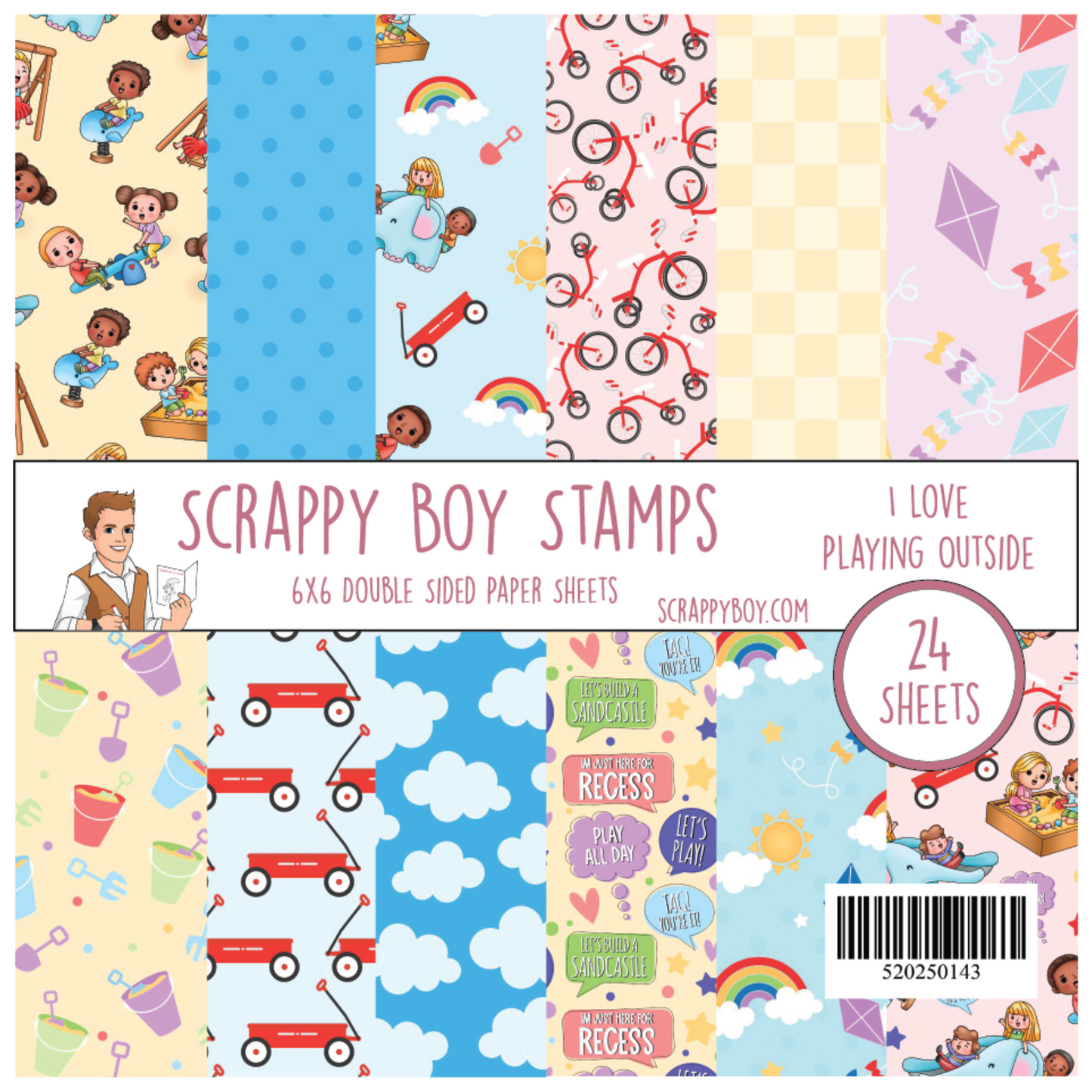 I Love Playing Outside 6x6 Paper Pack scrappyboystamps