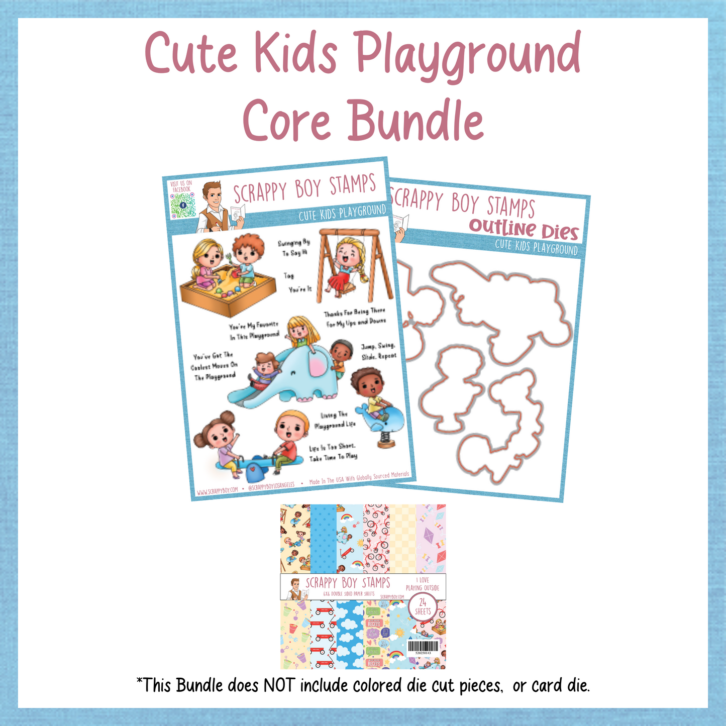 Core Bundle - Cute Kids Playground Release Scrappy Boy Stamps