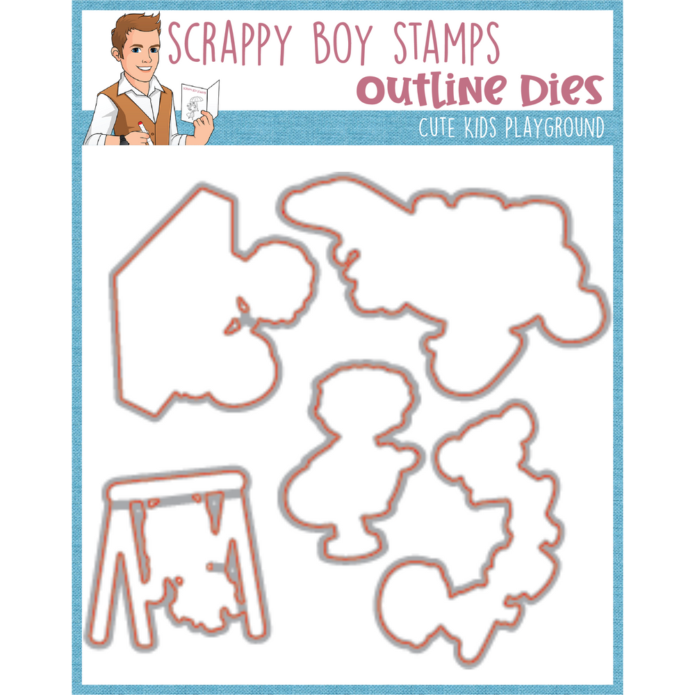 Outline Dies - Cute Kids Playground scrappyboystamps