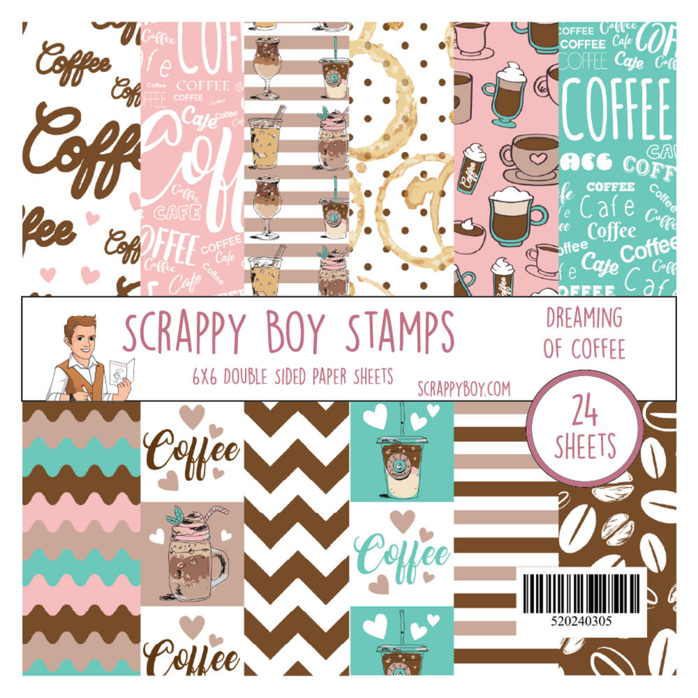 Dreaming of Coffee 6x6 Paper Pack scrappyboystamps