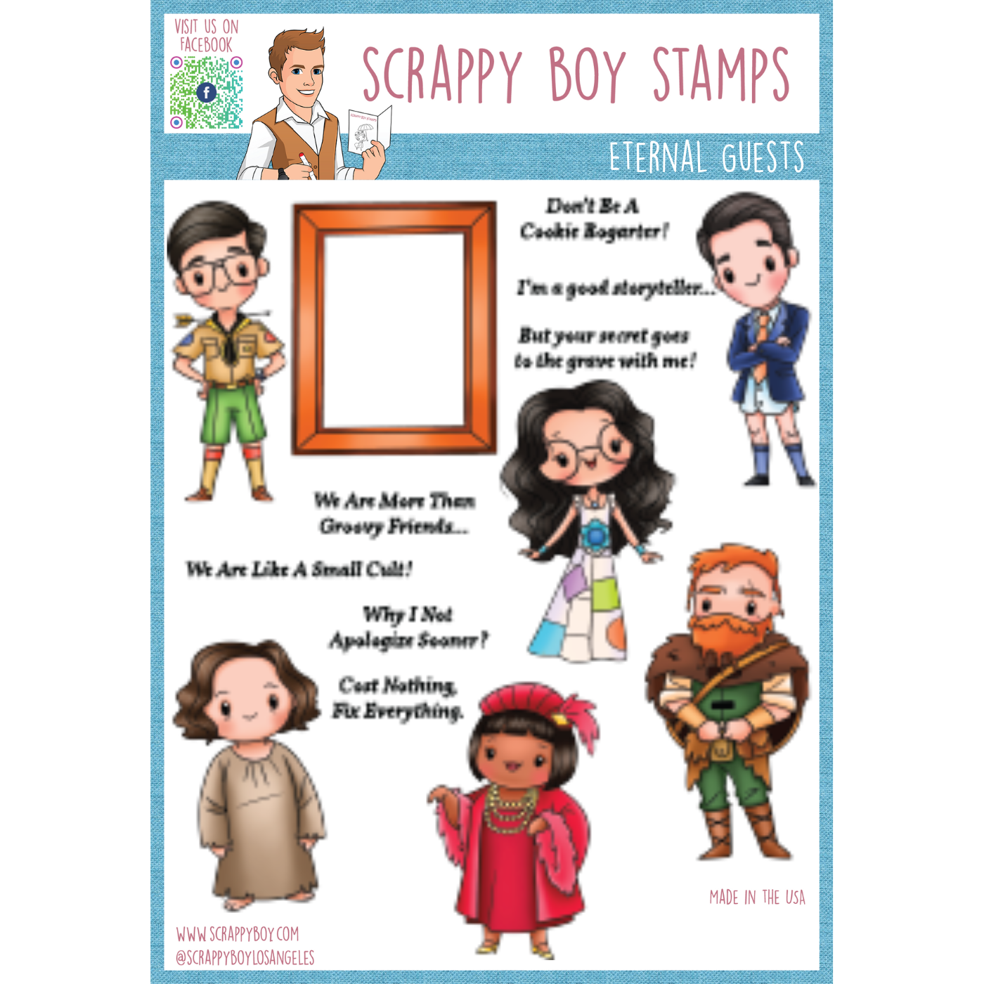 Eternal Guests - 6x8 Stamp Set Scrappy Boy Stamps