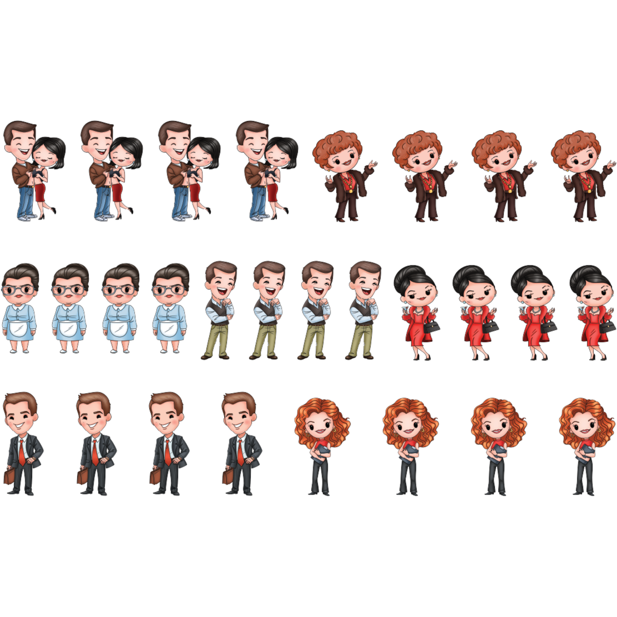 Fabulous and Flawed - Colored Die Cut Pieces Scrappy Boy Stamps