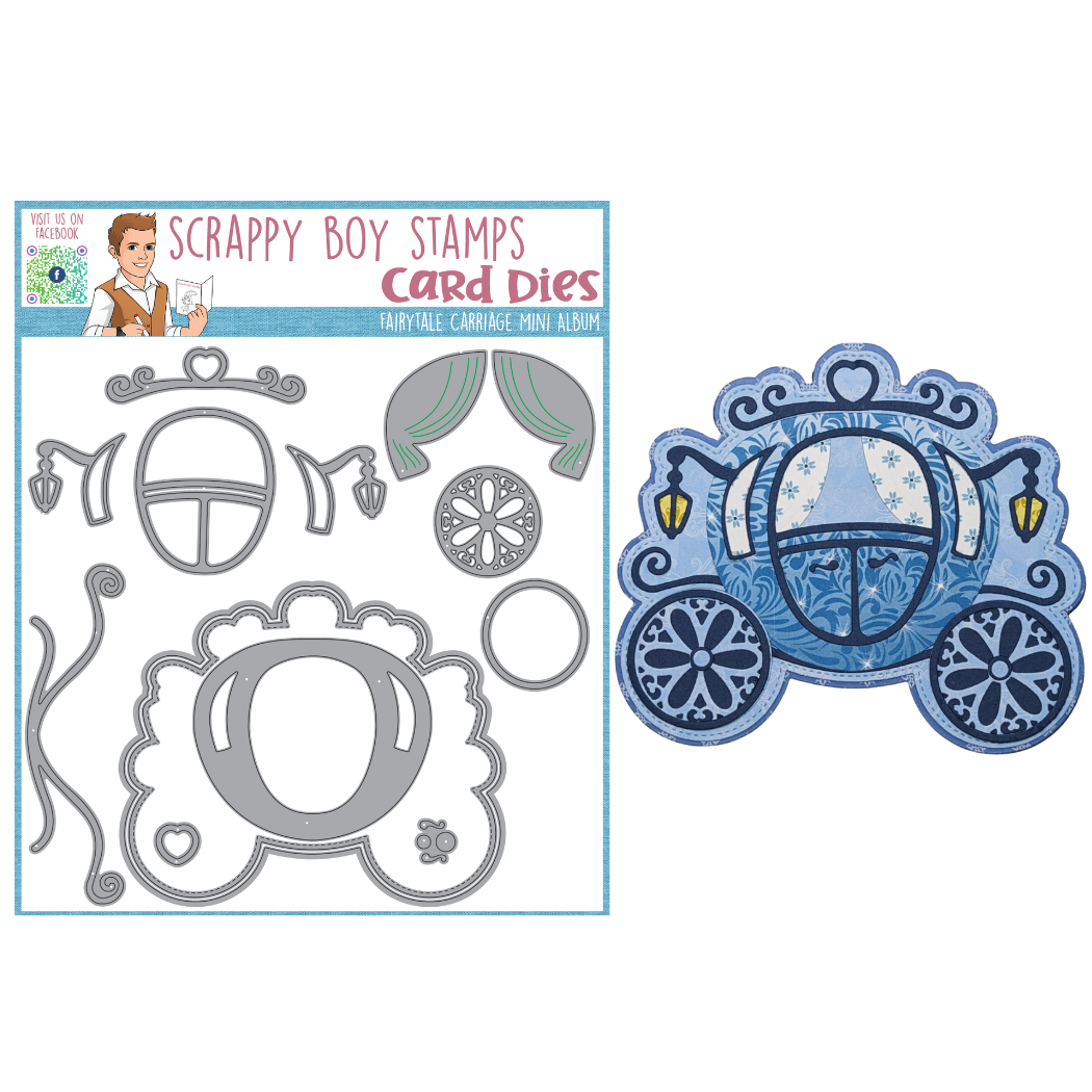 Fairytale Carriage Mini Album Die Set scrappyboystamps