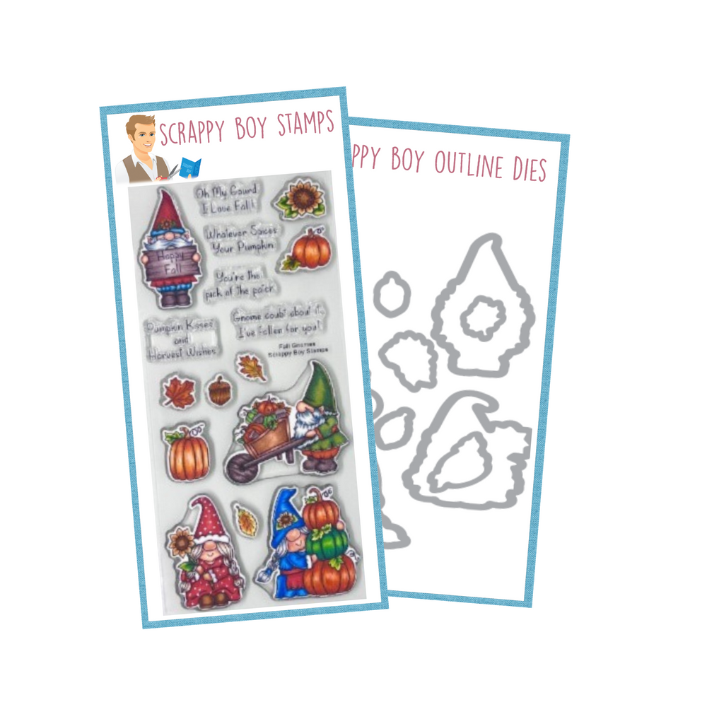 Bundle - Fall Gnomes Stamp & Outline Dies