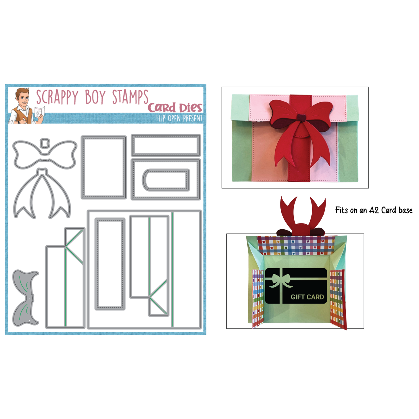 Flip Open Present Die Set scrappyboystamps