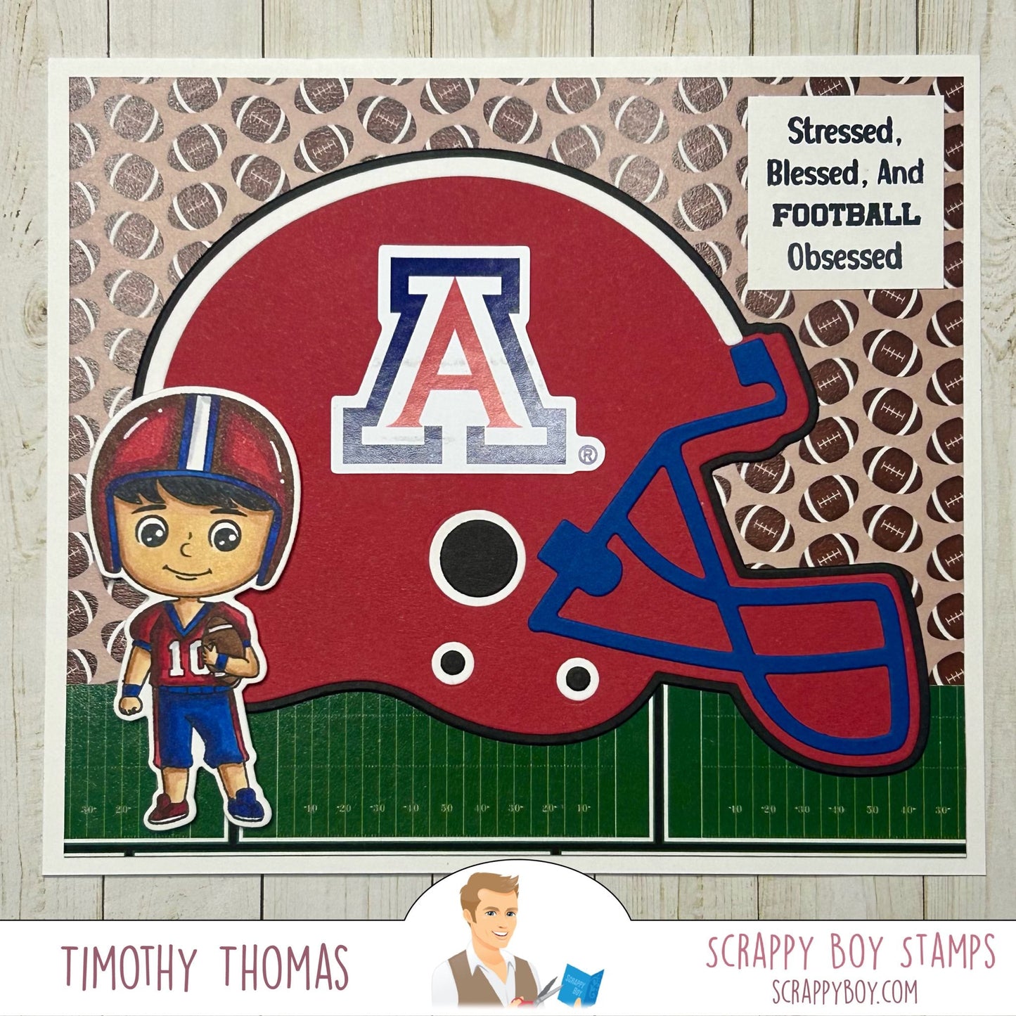 album cover with football helmet Football Helmet Mini Album/Card Die Set