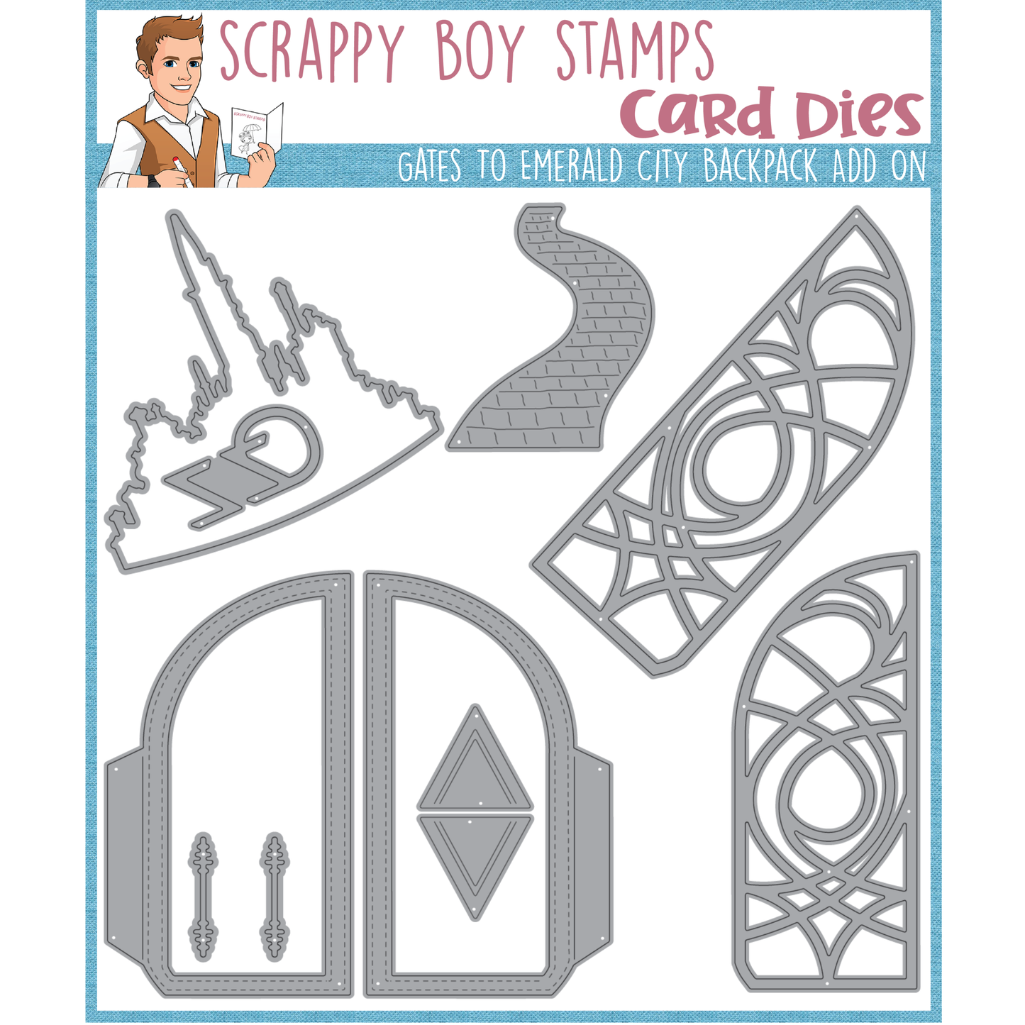 Gates To Emerald City Backpack Add On Die Set scrappyboystamps