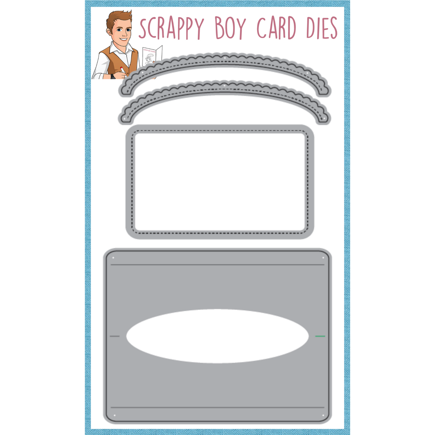Gift Card Holder for A2 Sized Card Die Set scrappyboystamps