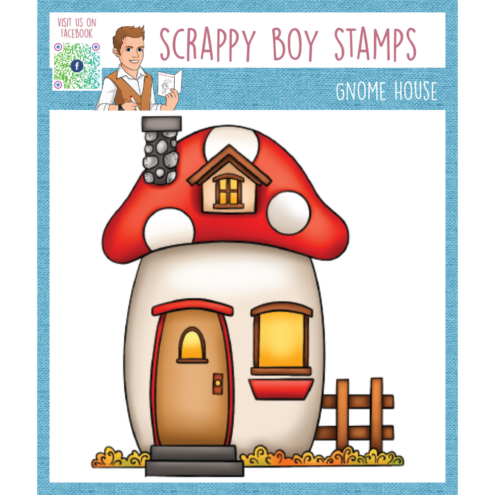 Gnome House - 4x4 Stamp
