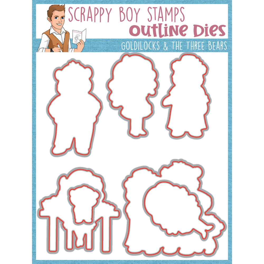 Outline Dies - Goldilocks & the Three Bears scrappyboystamps