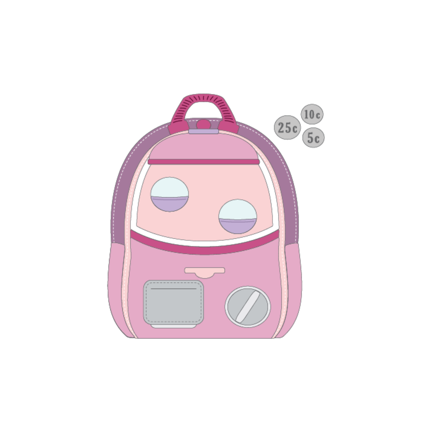 Gumball Machine Backpack Add On Die Set scrappyboystamps