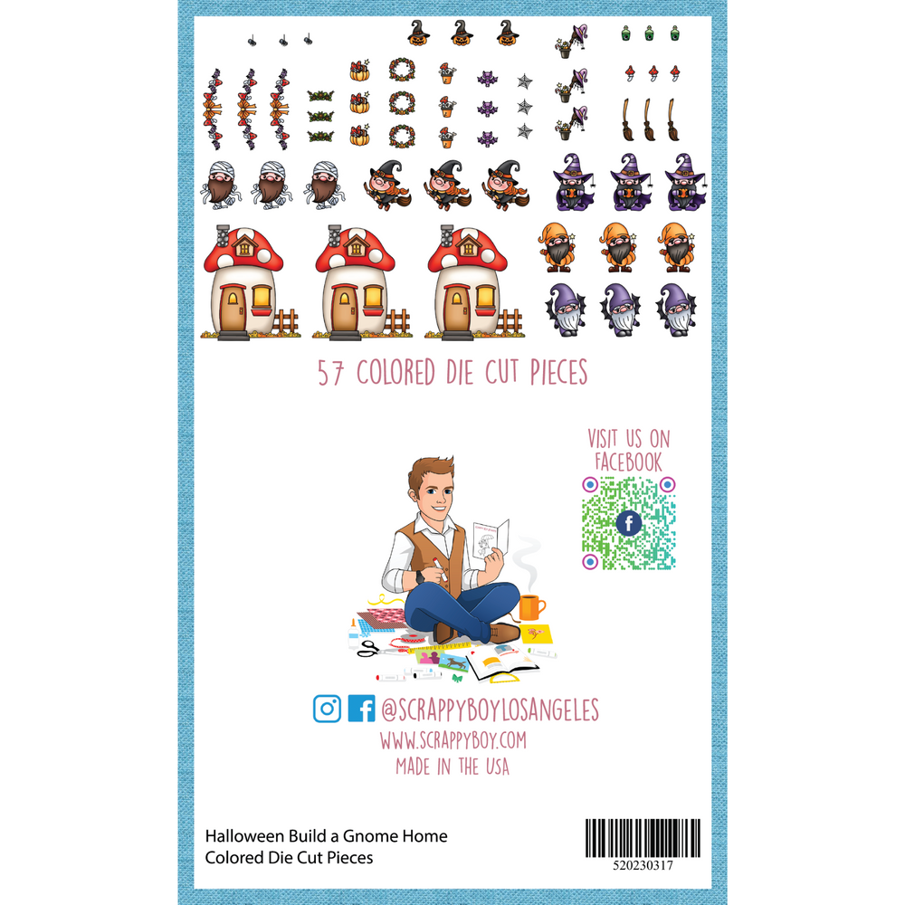 
                  
                    Halloween Build A Gnome Home - Colored Die Cut Pieces Scrappy Boy Stamps
                  
                