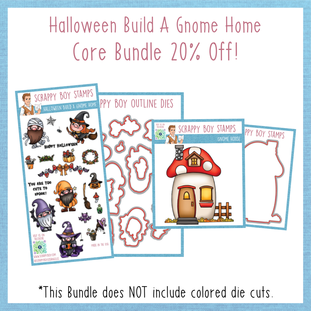 Core Bundle - Halloween Build A Gnome Home Release Scrappy Boy Stamps