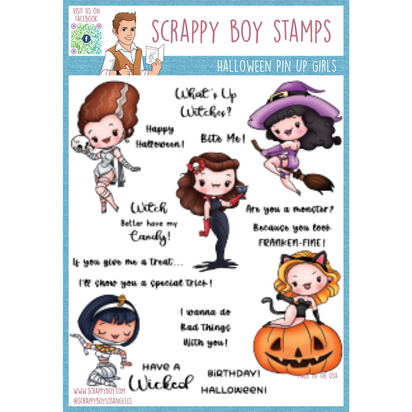 
                  
                    I Want It All Bundle - Halloween Pin Up Girls Release Scrappy Boy Stamps
                  
                