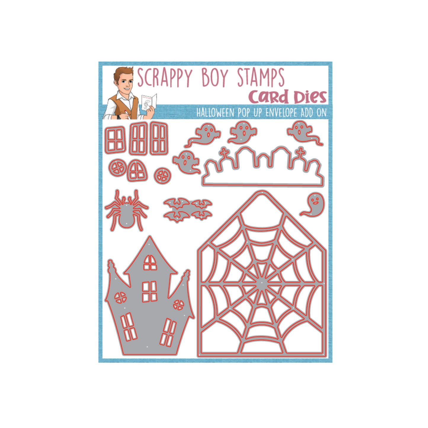Halloween Pop Up Envelope Add On Set Die scrappyboystamps