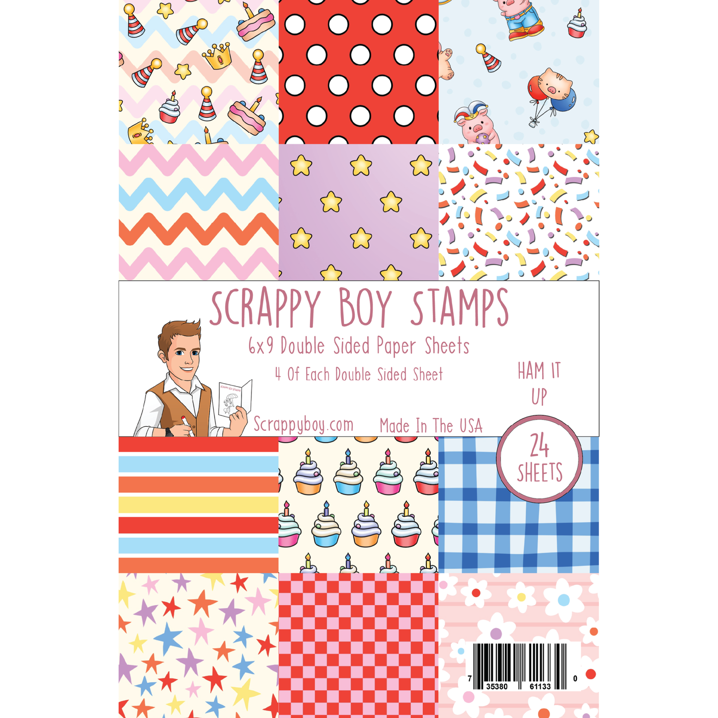 Ham It Up 6x9 Paper Pack scrappyboystamps