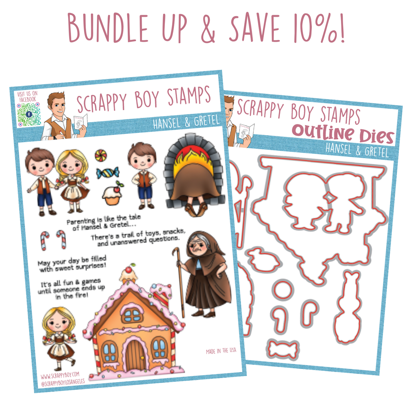 Bundle - Hansel & Gretel Stamp & Outline Dies scrappyboystamps