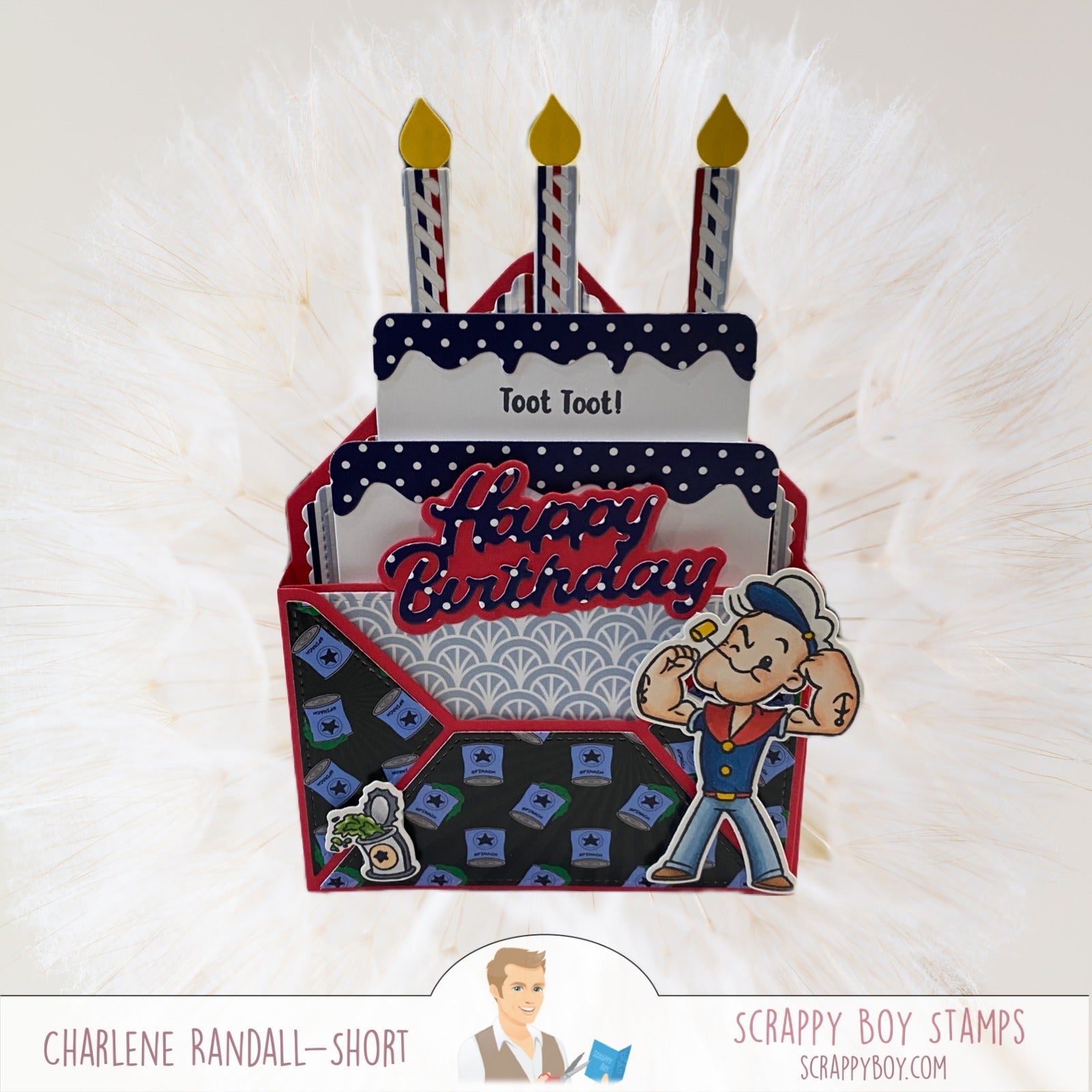 Happy Birthday Pop Up Envelope Card Die Set - Scrappy Boy Stamps