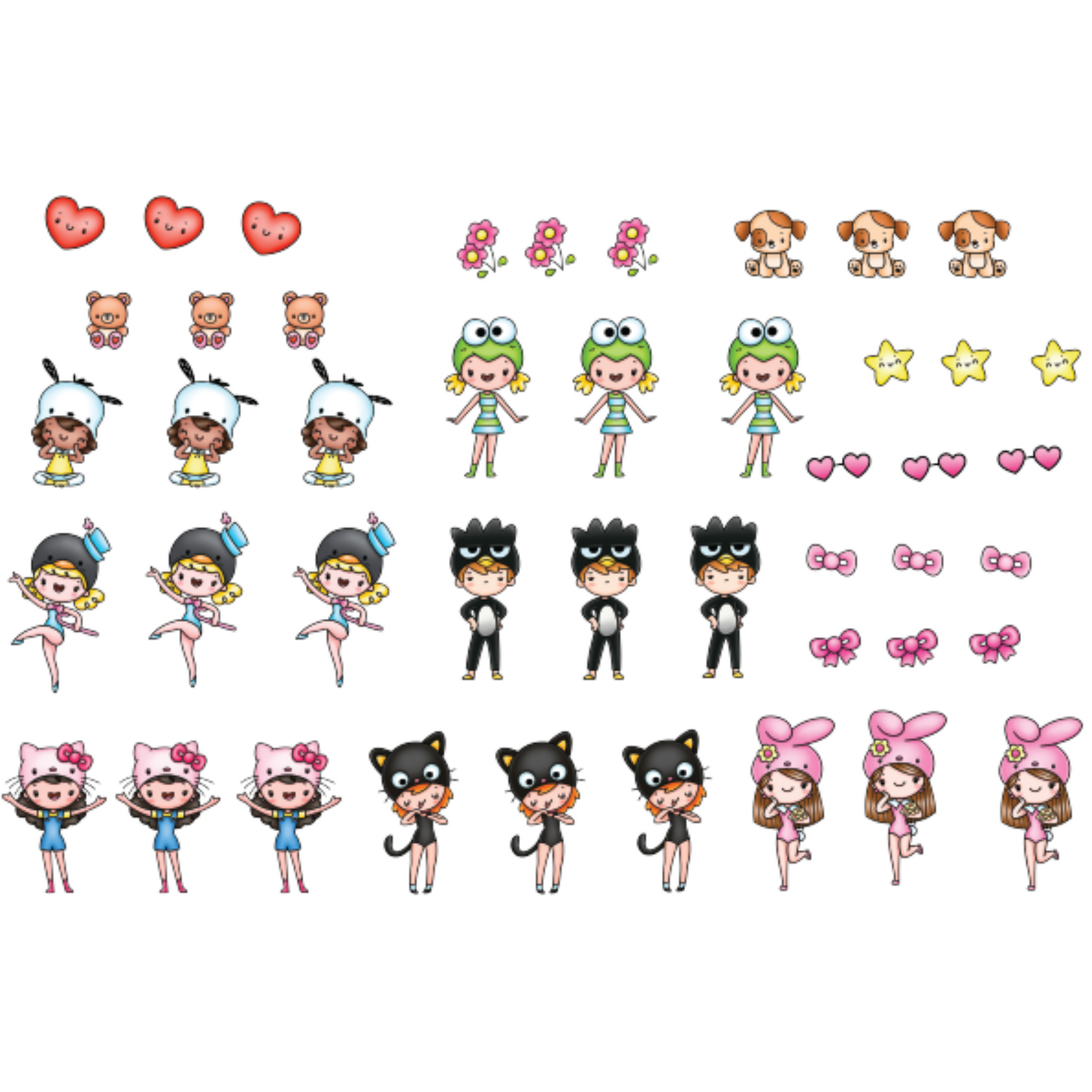 Hello Everyone - Colored Die Cut Pieces Scrappy Boy Stamps