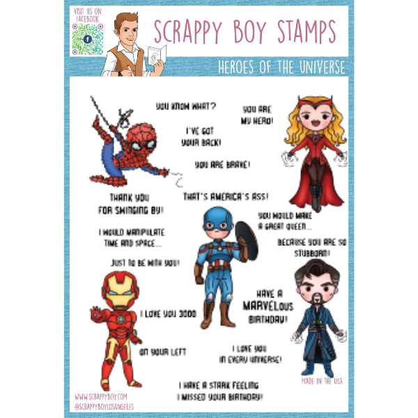 Heroes of the Universe - 6x8 Stamp Set Scrappy Boy Stamps