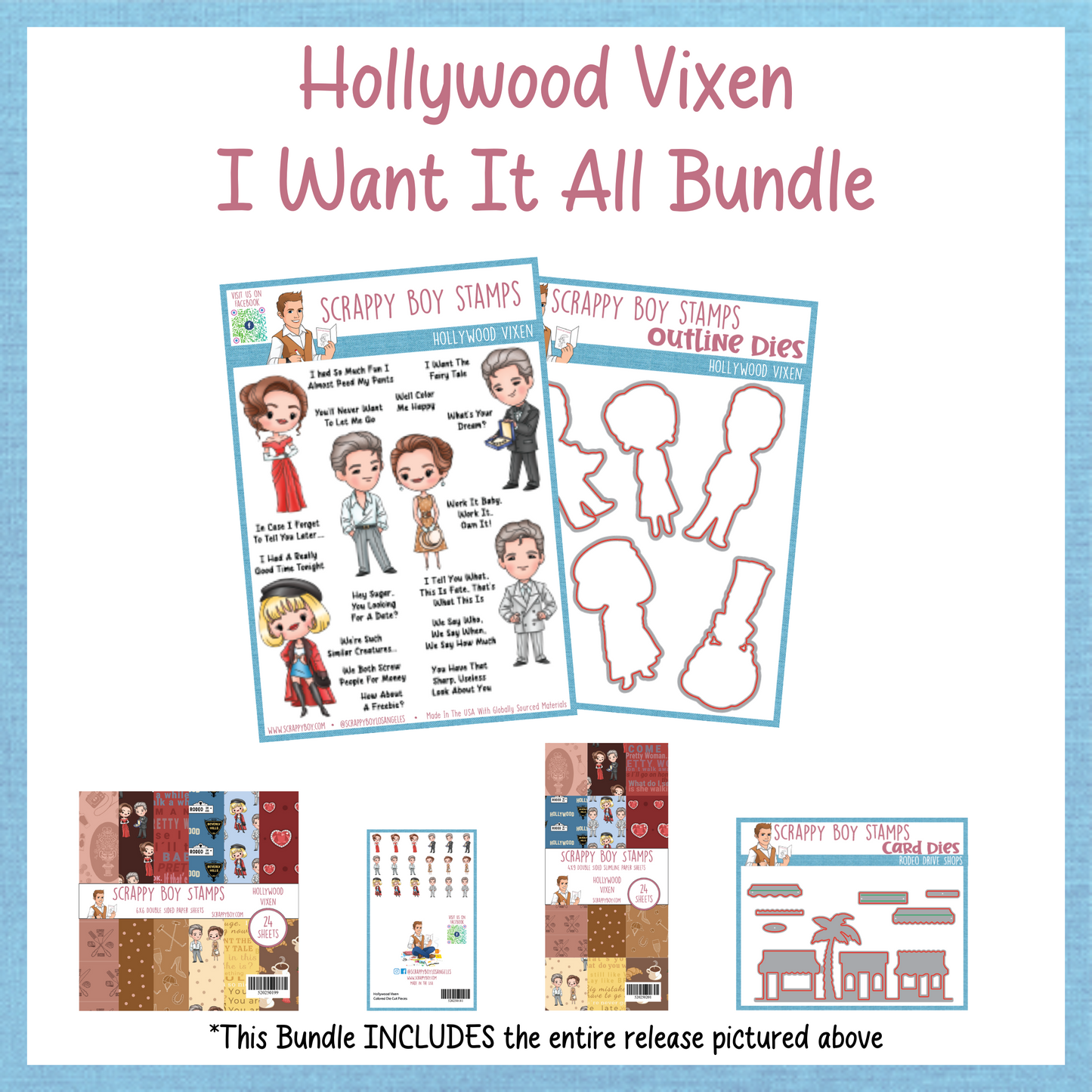 I Want It All Bundle - Hollywood Vixen Scrappy Boy Stamps