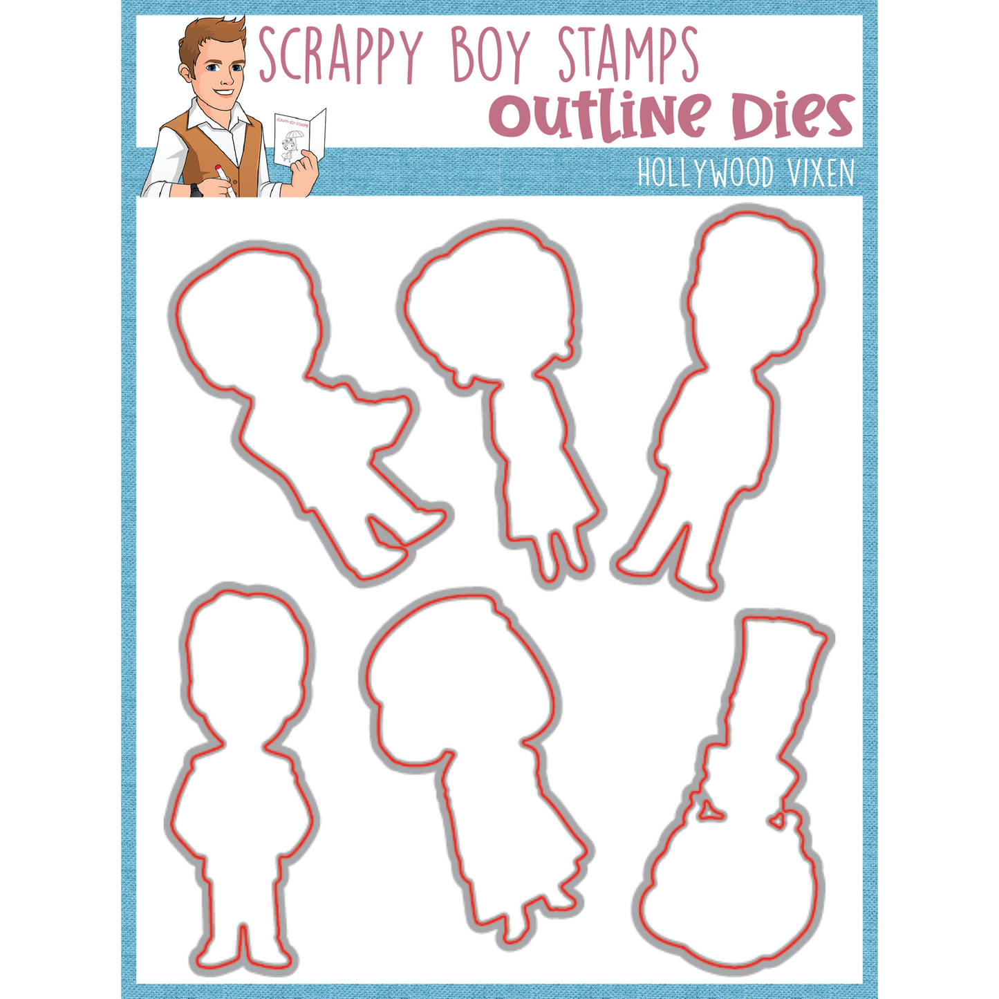 Outline Dies - Hollywood Vixen scrappyboystamps