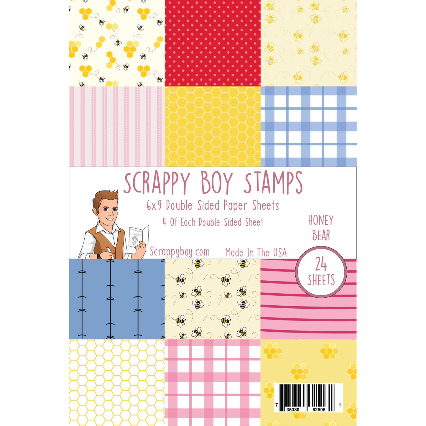 Honey Bear 6x9 Paper Pack scrappyboystamps