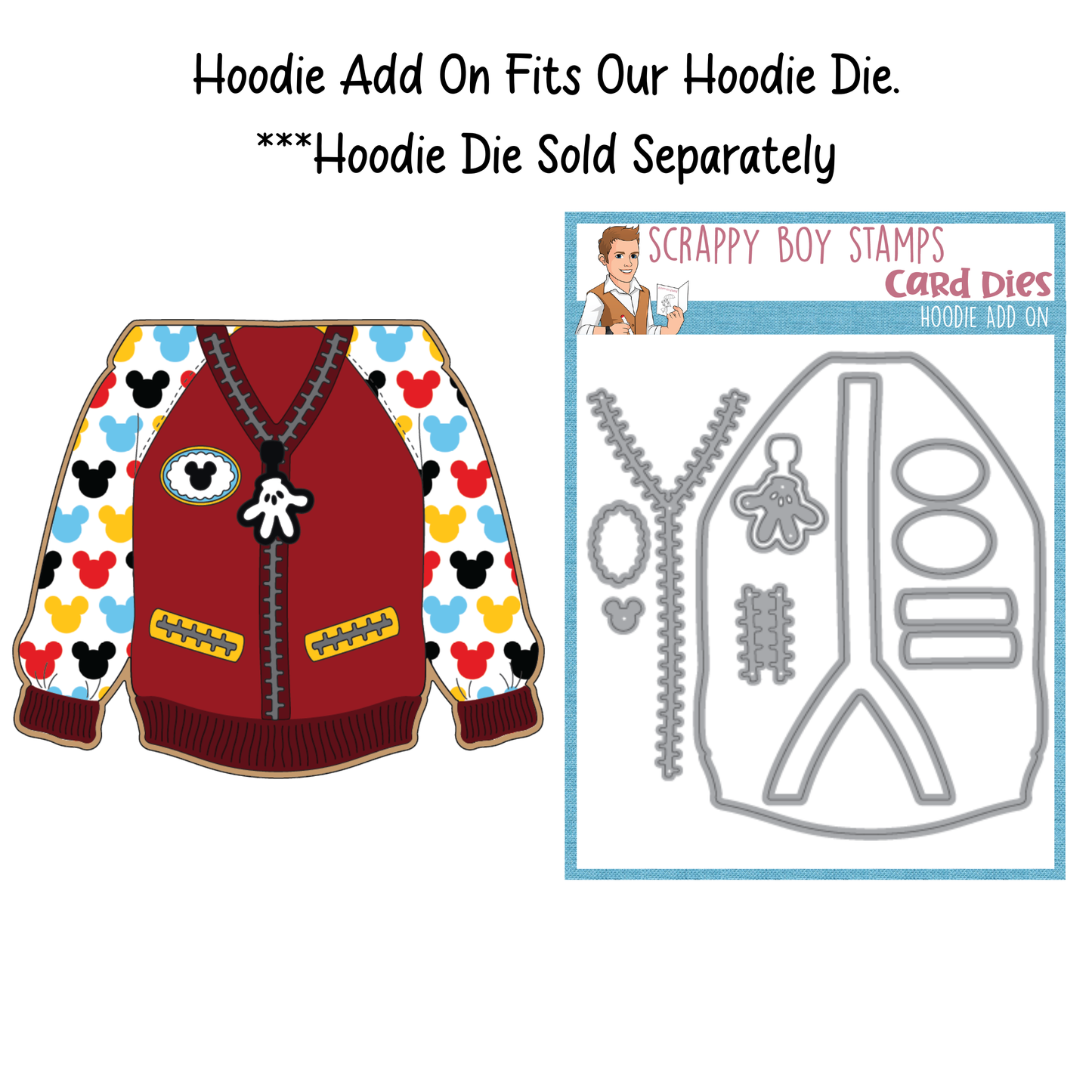 Hoodie Add On Die Set scrappyboystamps