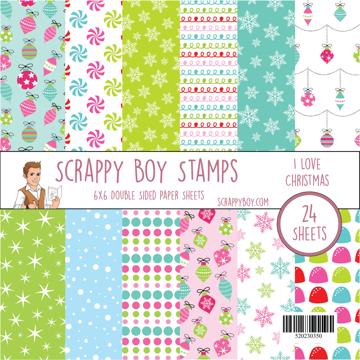 I Love Christmas 6x6 Paper Pack scrappyboystamps