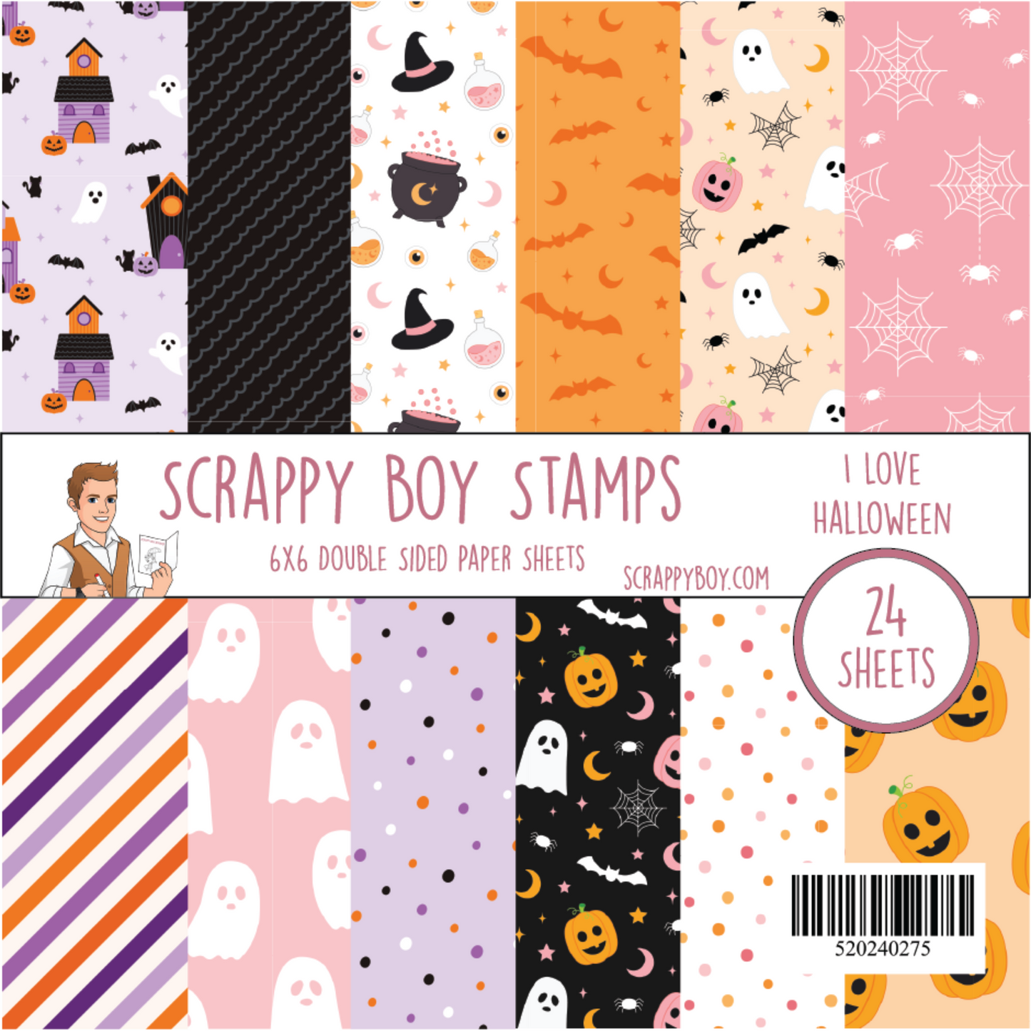 I Love Halloween 6x6 Paper Pack scrappyboystamps