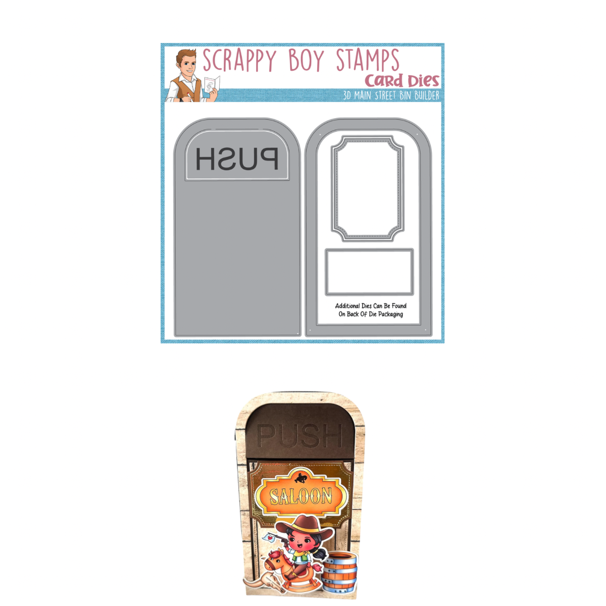 3D Main Street Bin Builder Die Set scrappyboystamps