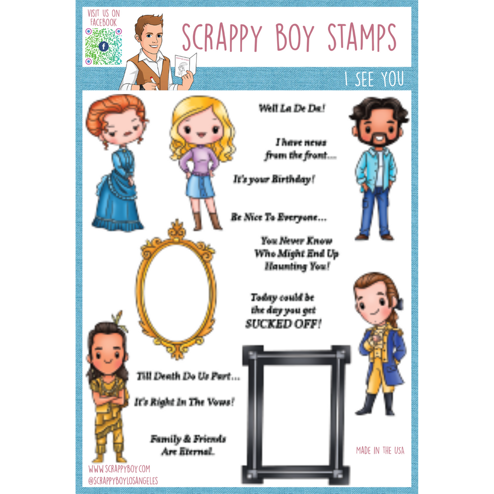 I See You - 6x8 Stamp Set Scrappy Boy Stamps