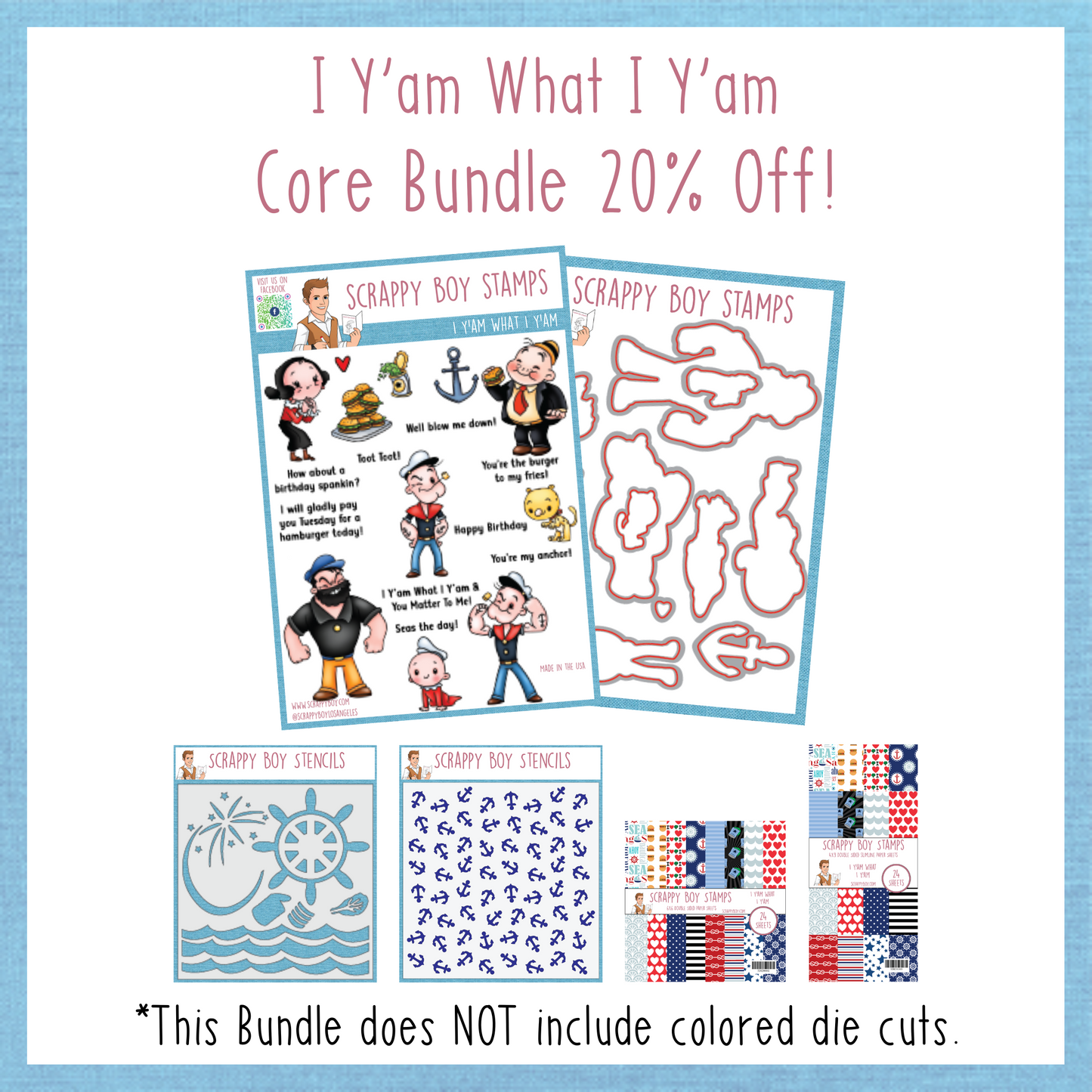 Core Bundle - I Y'am What I Y'am Release Scrappy Boy Stamps