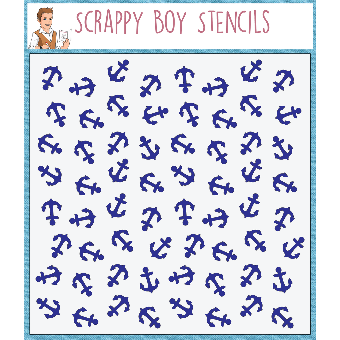Anchor Background Stencil scrappyboystamps