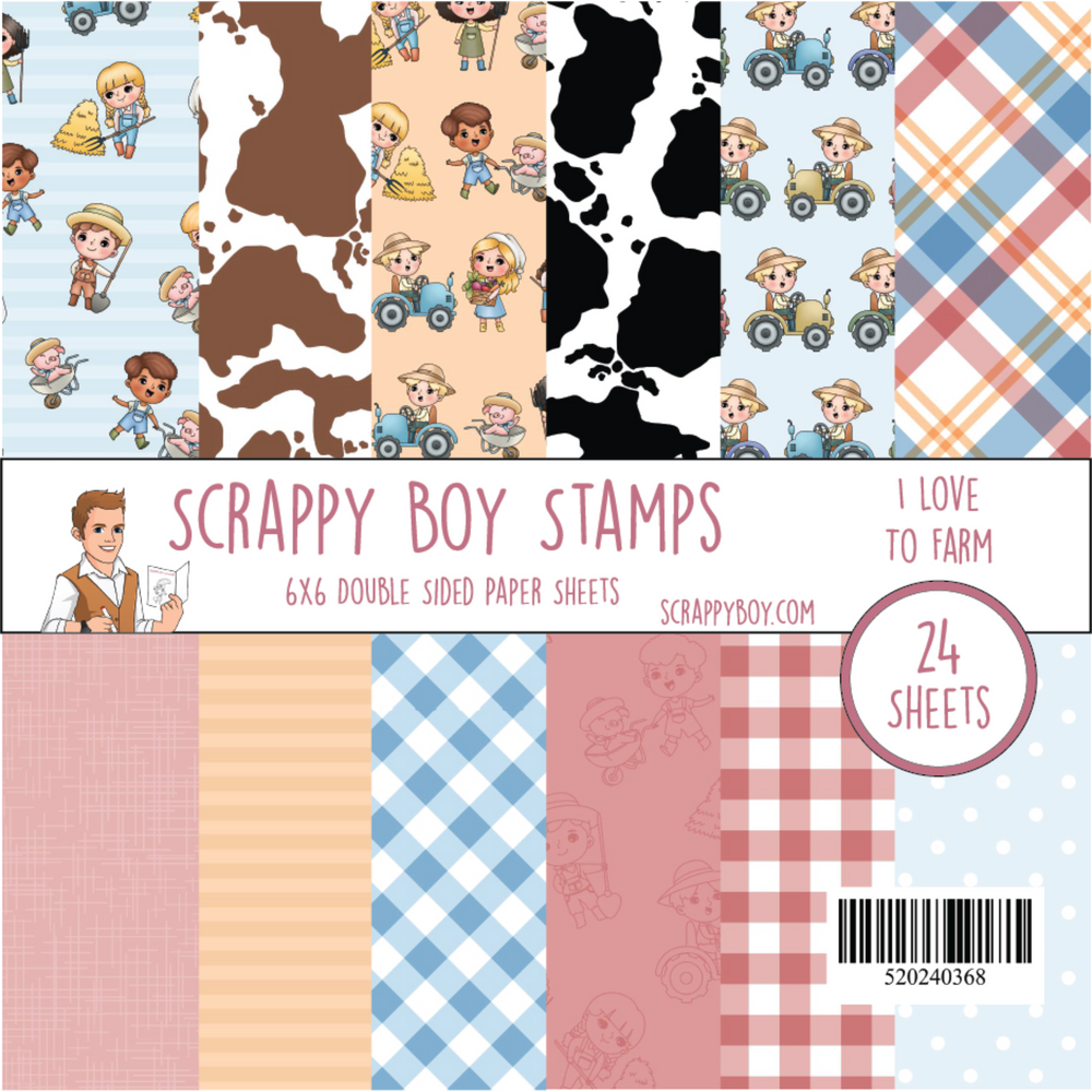 I Love To Farm 6x6 Paper Pack scrappyboystamps