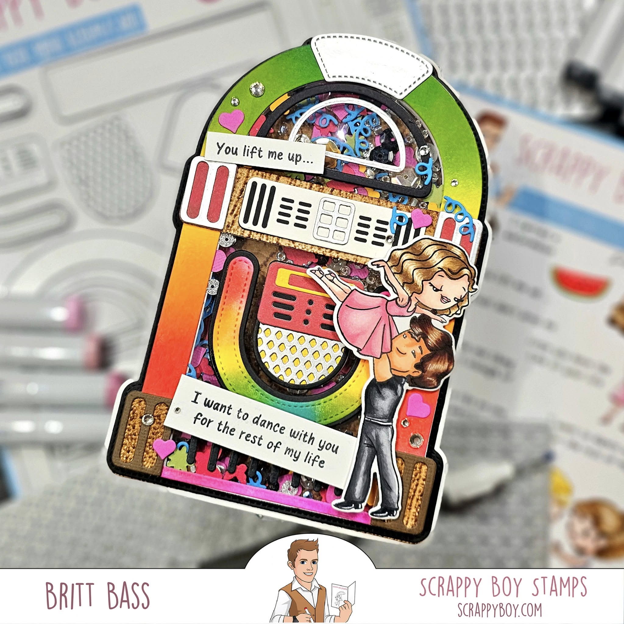 クライナー DIE BOX Juke Box Card/Mini Album Die - Scrappy Boy Stamps