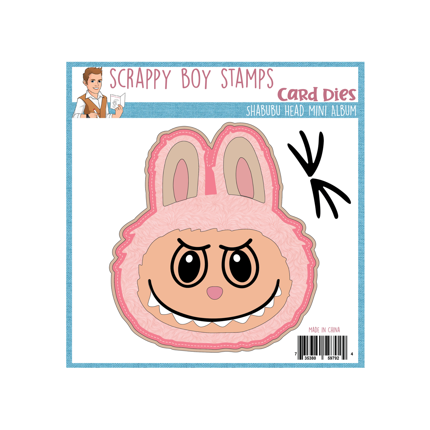 Shabubu Head Mini Album Die Set scrappyboystamps