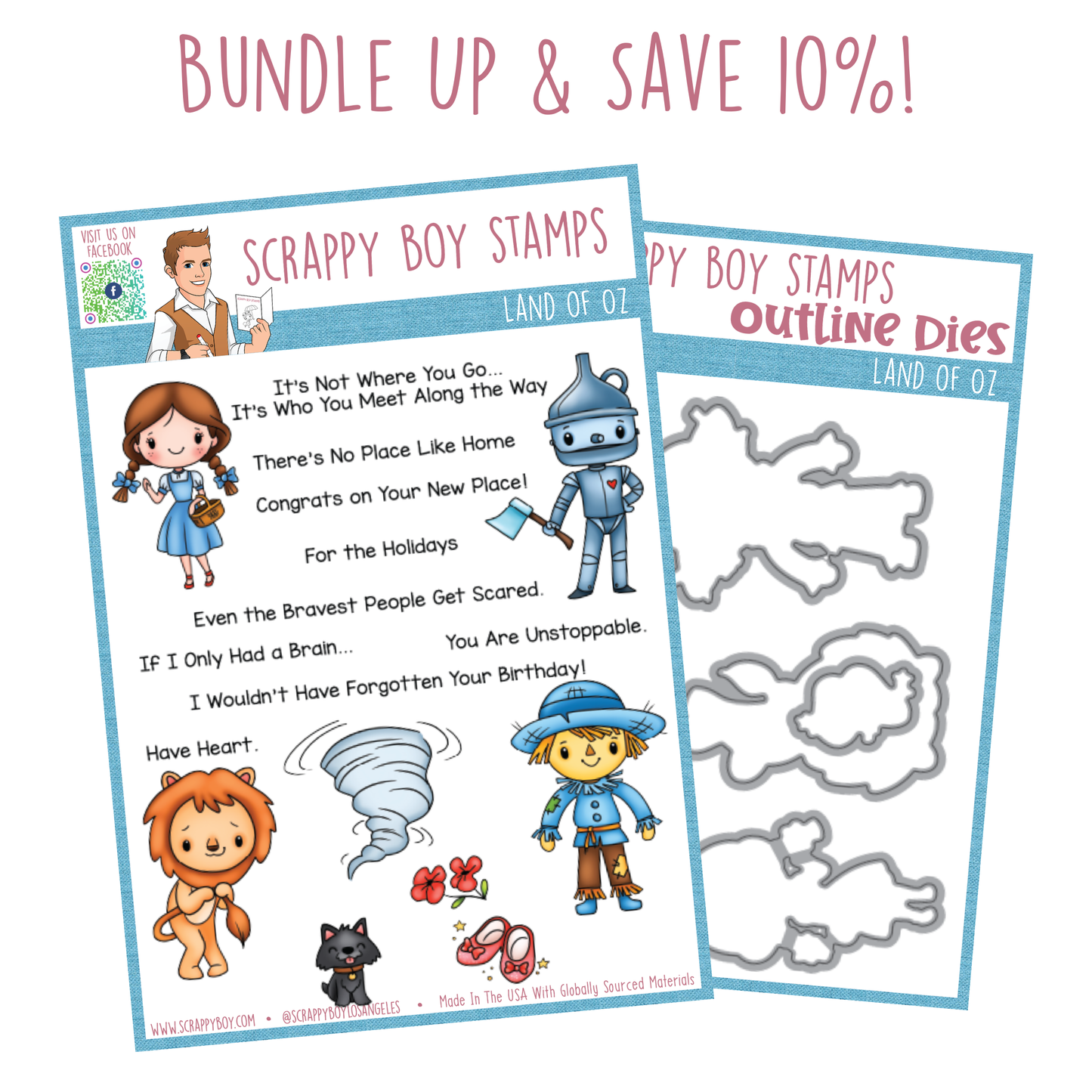 Bundle - Land of Oz Stamp & Outline Dies scrappyboystamps