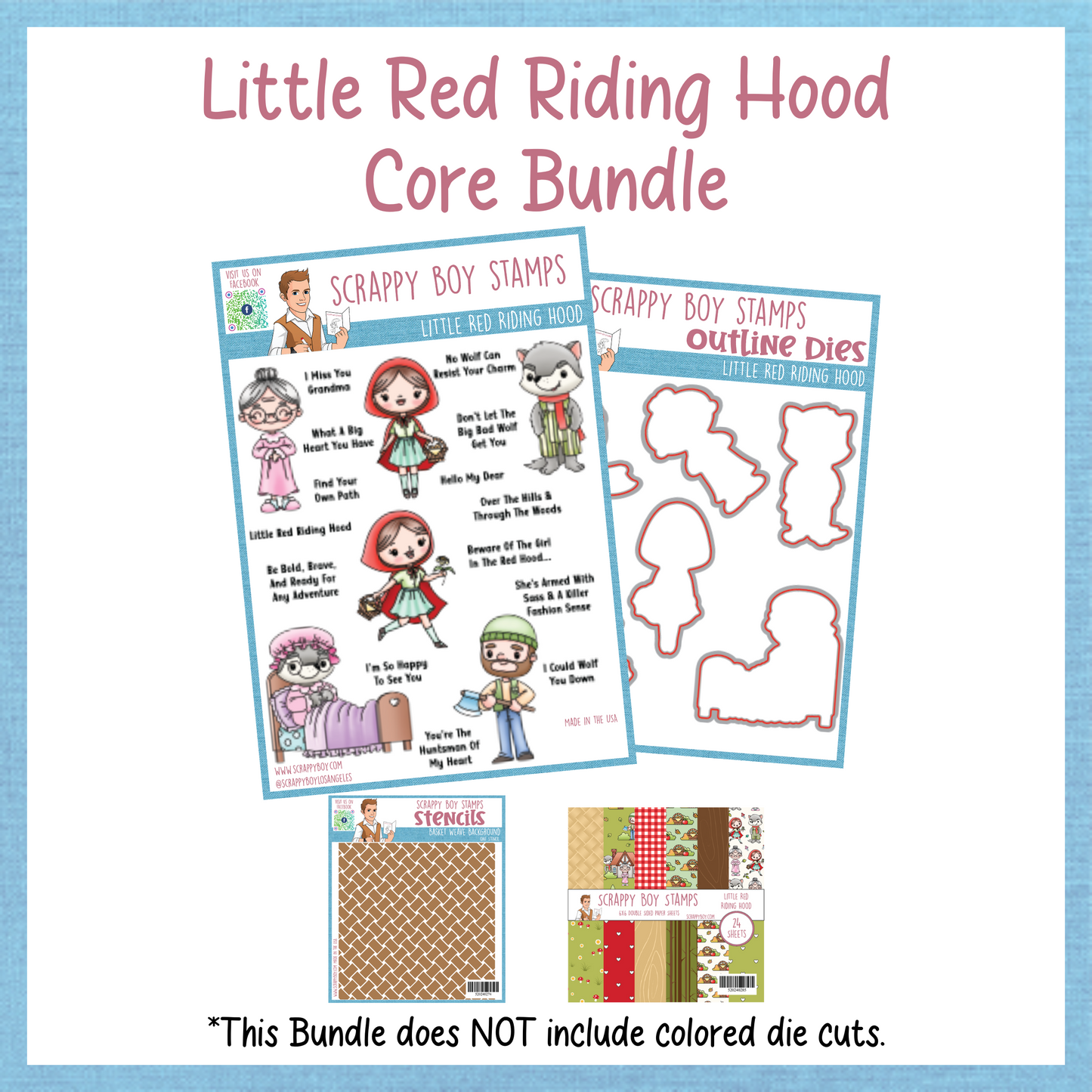 Core Bundle - Little Red Riding Hood Release Scrappy Boy Stamps