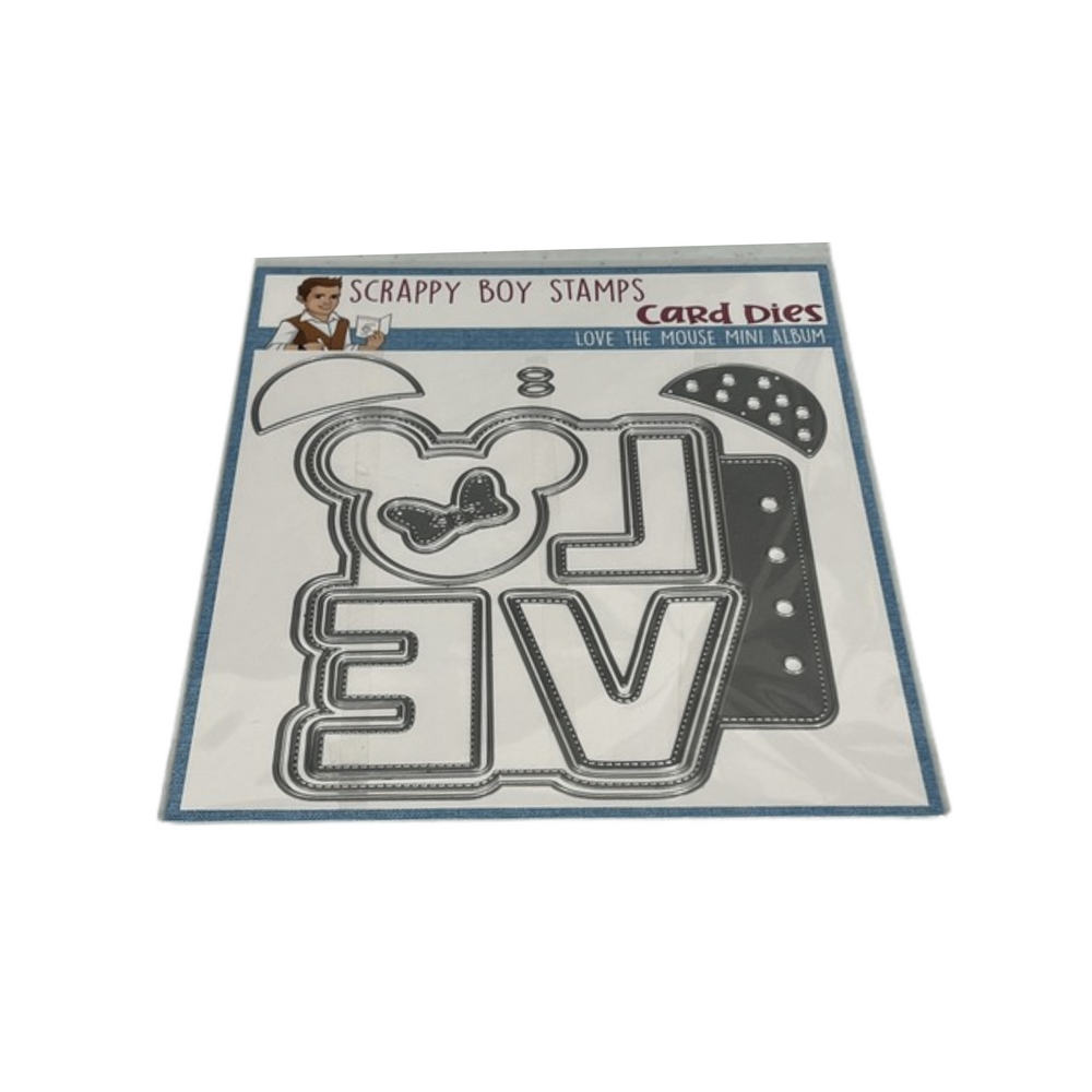 Love The Mouse Mini Album Die Set scrappyboystamps
