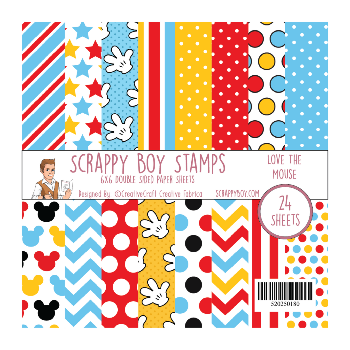 Love The Mouse 6x6 Paper Pack scrappyboystamps