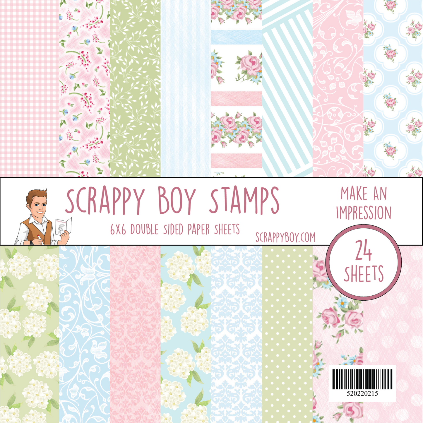 Make An Impression 6x6 Paper Pack scrappyboystamps
