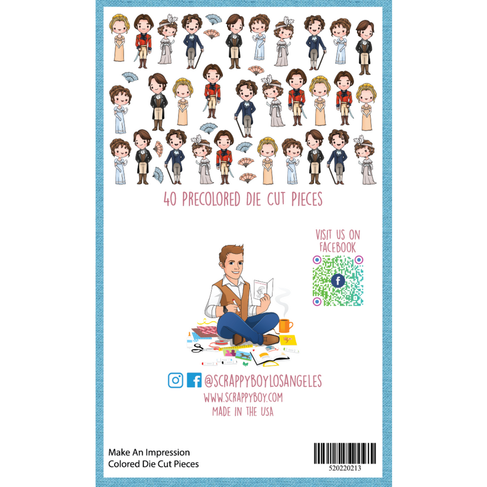 Make An Impression - Colored Die Cut Pieces - Scrappy Boy Stamps