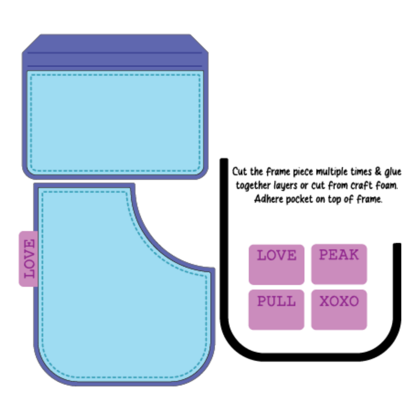 Mini Album Pocket With Words Die scrappyboystamps