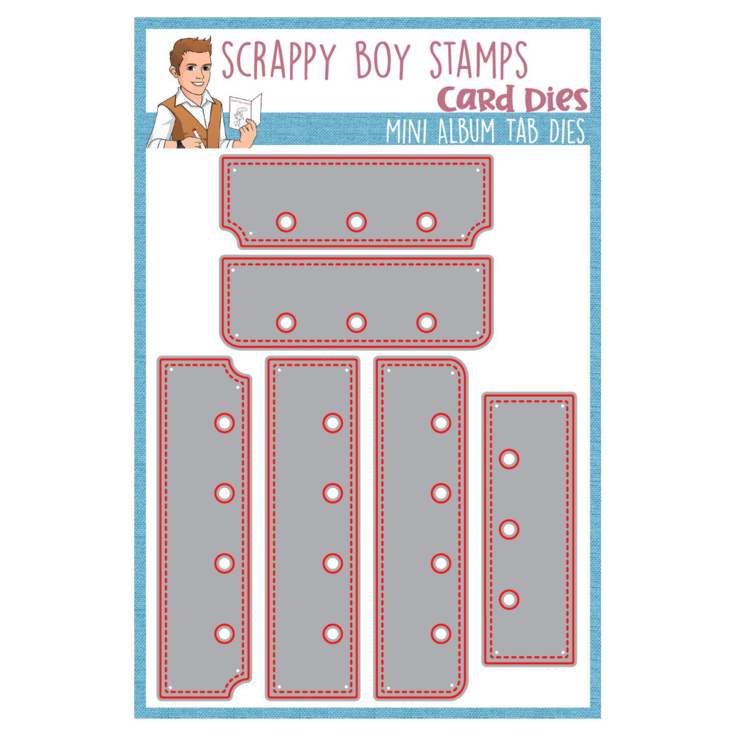 Mini Album Tab Dies scrappyboystamps
